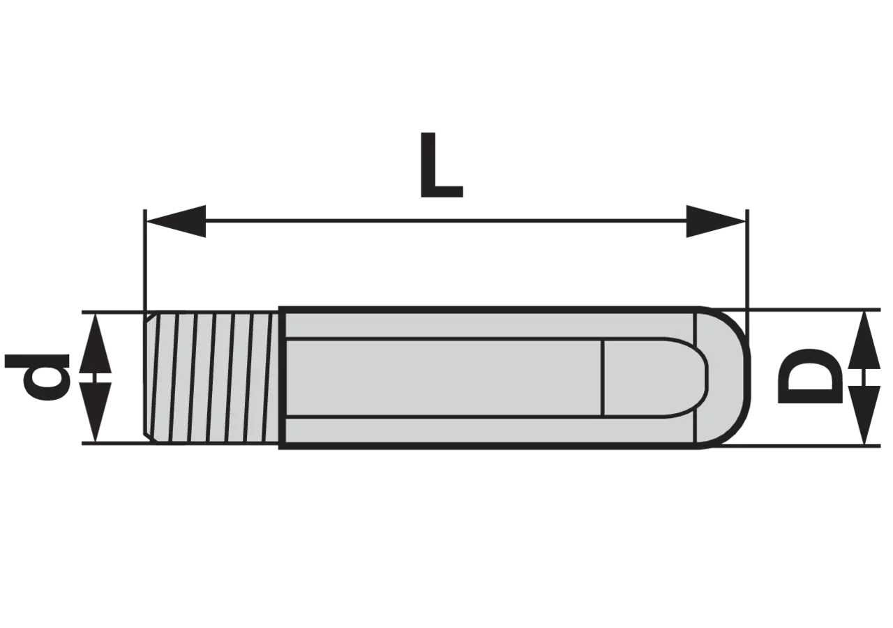 Stromkontaktdüse Dm 1,0 mm, Stahl Außendurchmesser 6 mm Telwin