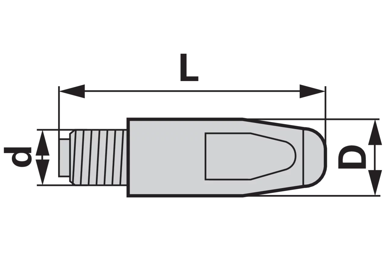 Stromkontaktdüse Dm 1,0 mm, Stahl Außendurchmesser 7,9 mm Telwin