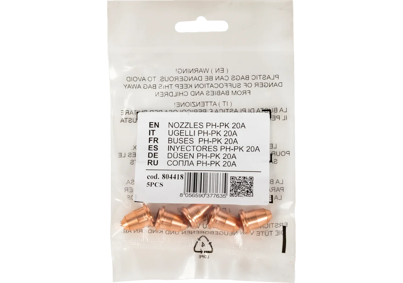Düsen für Plasma, Brenner PH-PK, 20A, 5 Stück – passend für Plasma, Brenner PH-PK, 20A, 5 Stück Telwin