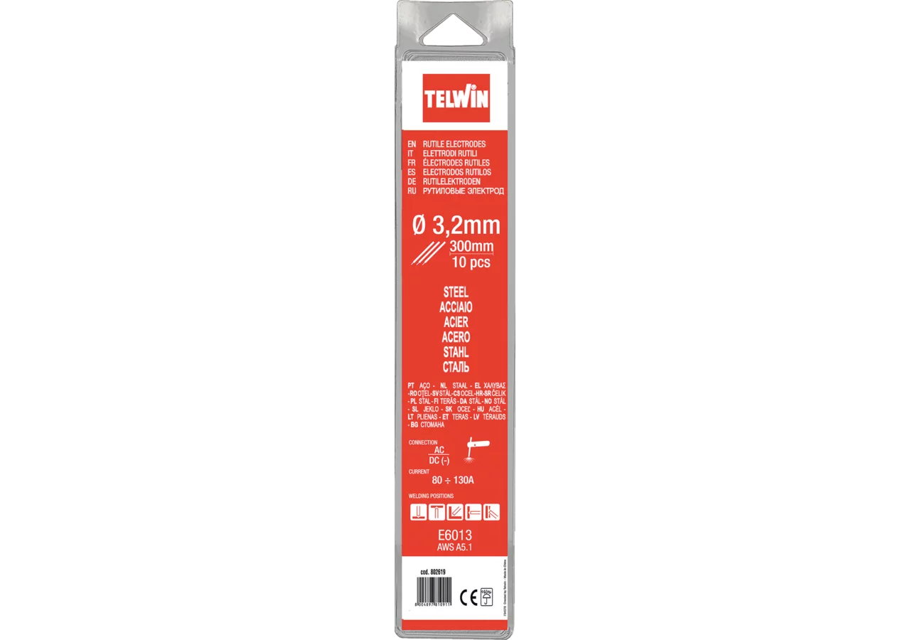 Elektroden rutil 3,2 mm, Stahl 10 Stück Telwin