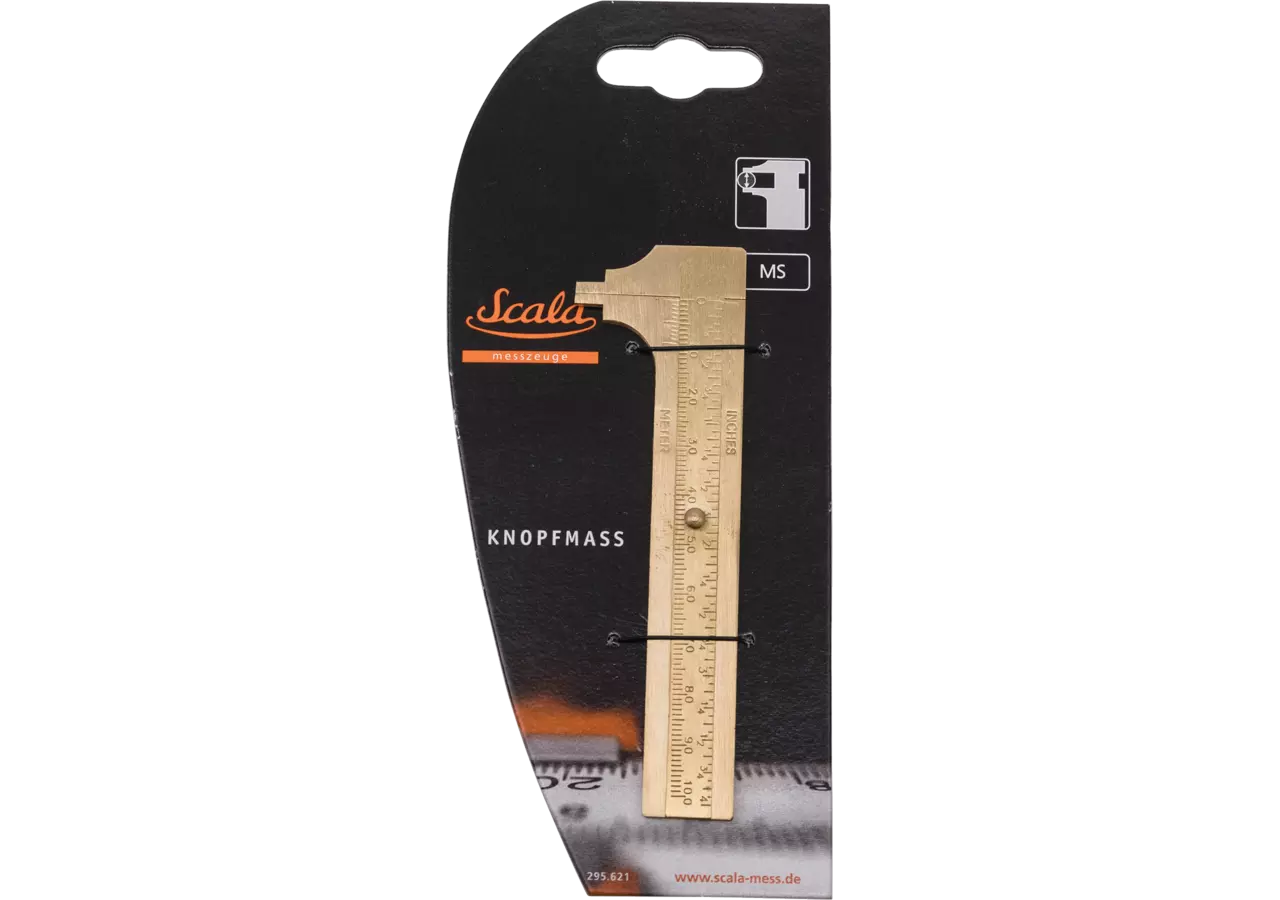 Taschenmessschieber Type 441, 100 x 20 mm mit kurzem Schabel und Innenmaß Scala