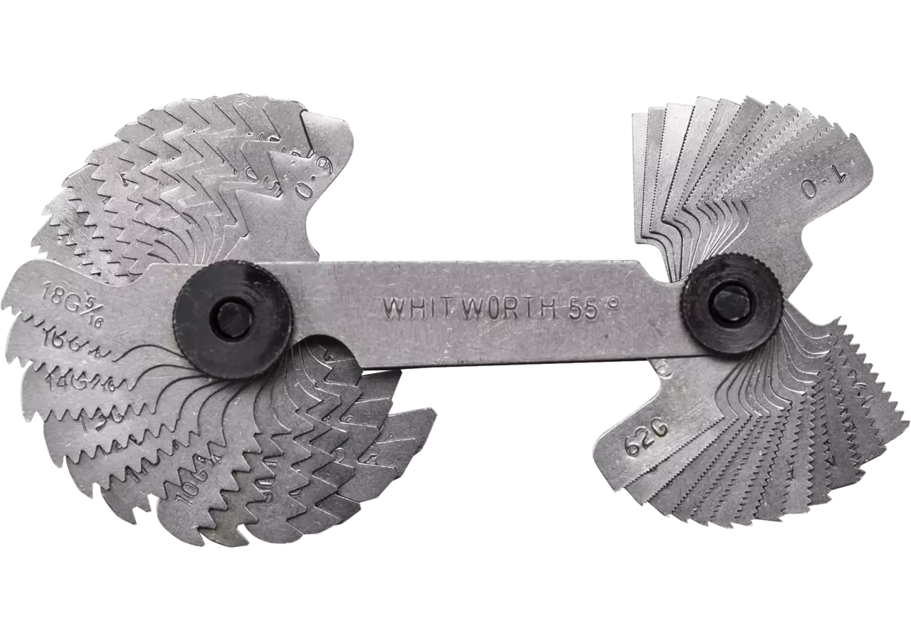 Gewindeschablone Type 464, 4 - 62 mm, Metrisch 60° 52 Blatt, DIN13/14 Scala