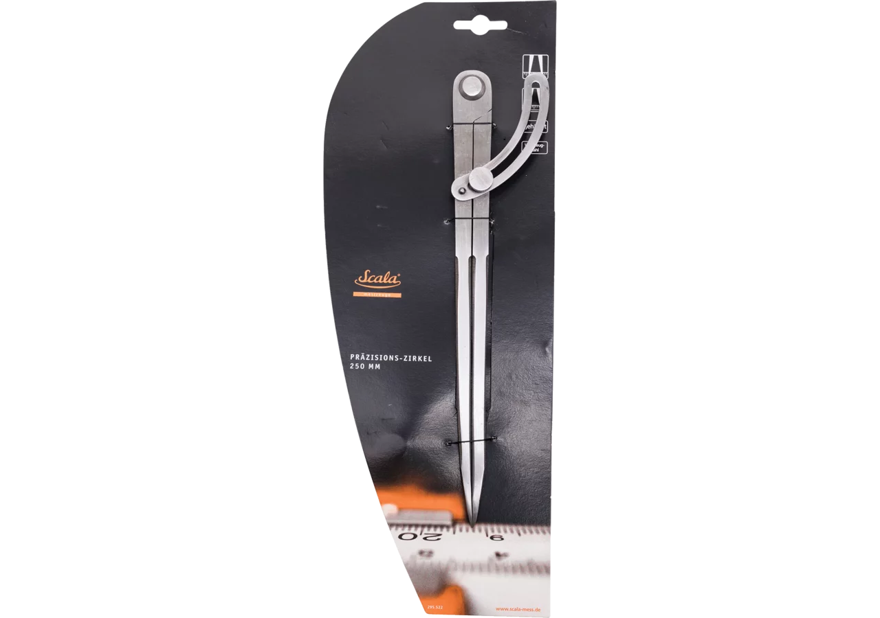 Bogenzirkel Type 478, L 250 mm aus blankem Stahl geschmiedet Scala