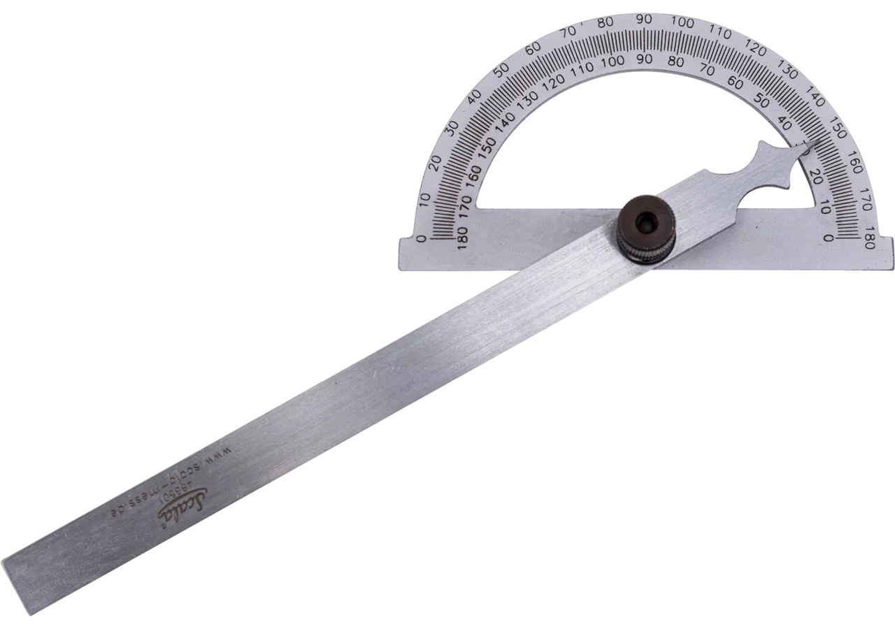 Gradmesser Type 486, 0 - 180°, 120 x 80 mm mit Feststellschraube Scala