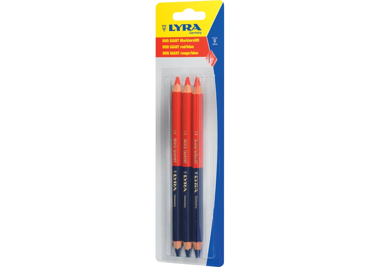 Markierstift 2930 Duo Gigant rot/blau 3 Stück im Blister Lyra