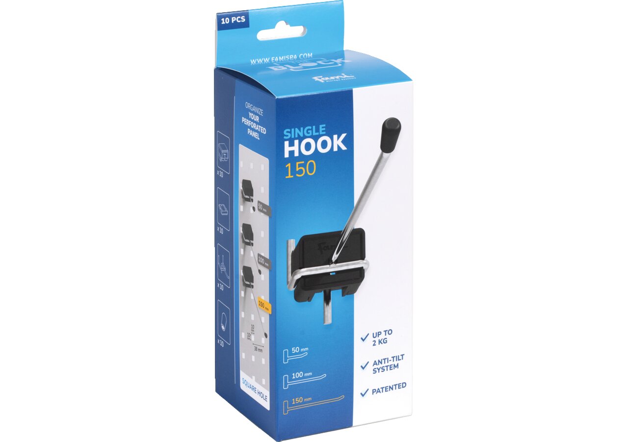 Lochwandhaken Single HOOK 150 einfach, 10 Stück im Karton GartenShop24 - Hochwertige Gartengeräte