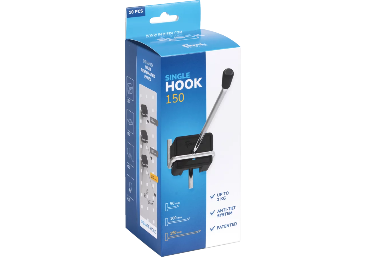 Lochwandhaken Single HOOK 150 einfach, 10 Stück im Karton GartenShop24 - Hochwertige Gartengeräte