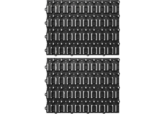 Werkzeugwand 2 Stück im Set, Pegboard 514 x 386 x 20 mm QBRICK