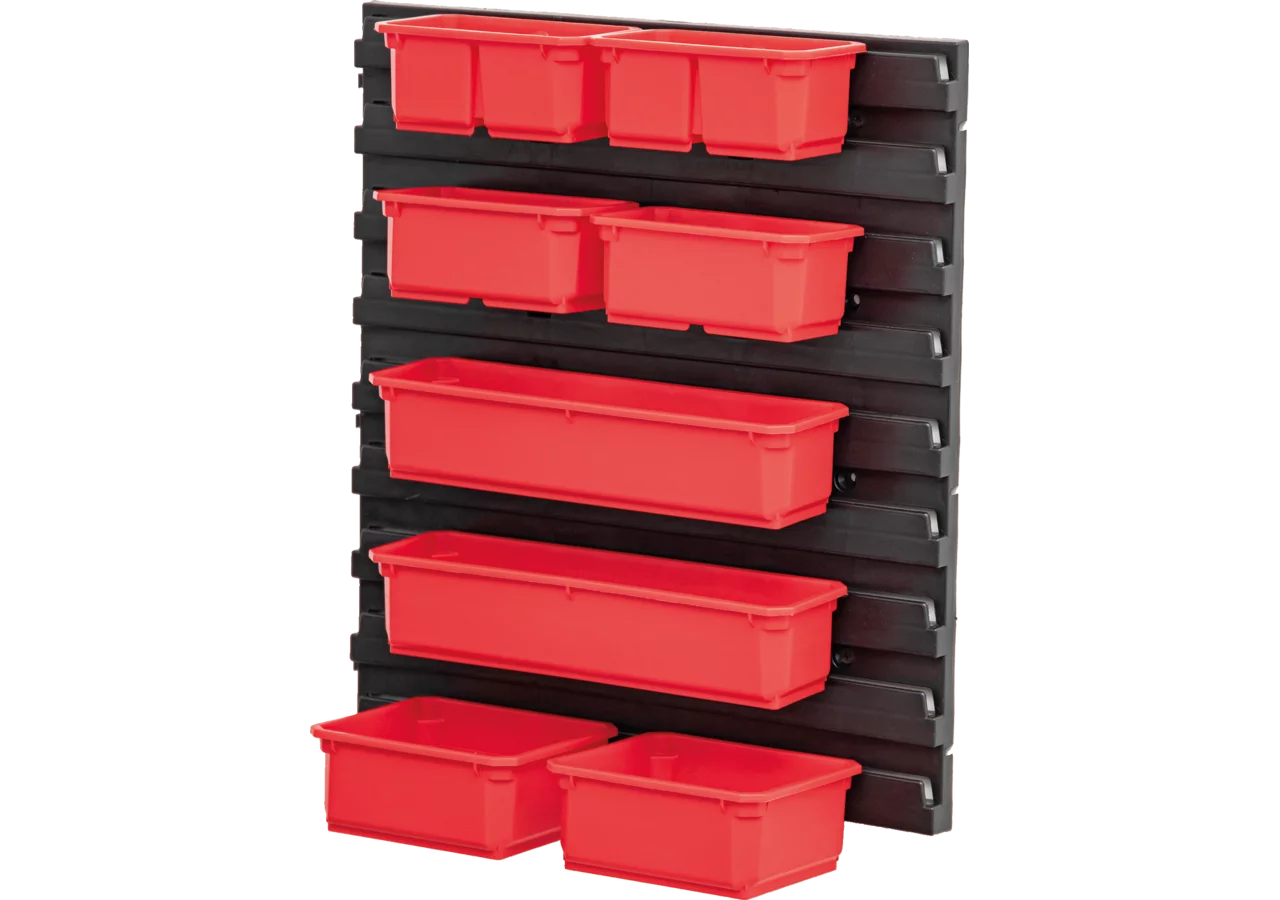 Behälterwand mit 8 Behälter passen bei Sortimentskästen PRO 100 / 200 QBRICK
