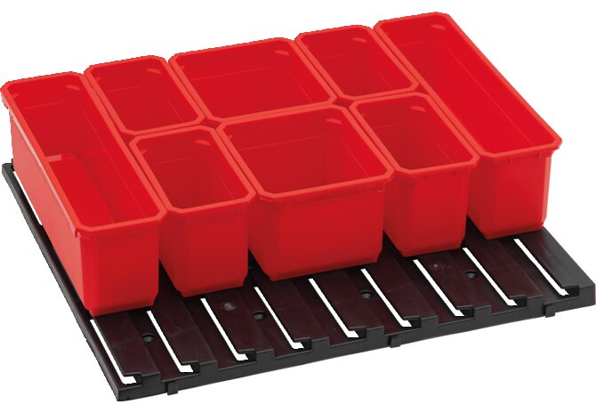 Behälterwand mit 8 Behälter passen bei Sortimentskasten PRO 300 QBRICK