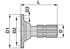 Flanschzapfen AD120 mm, TK 101,5 mm 16.09.03 Walterscheid