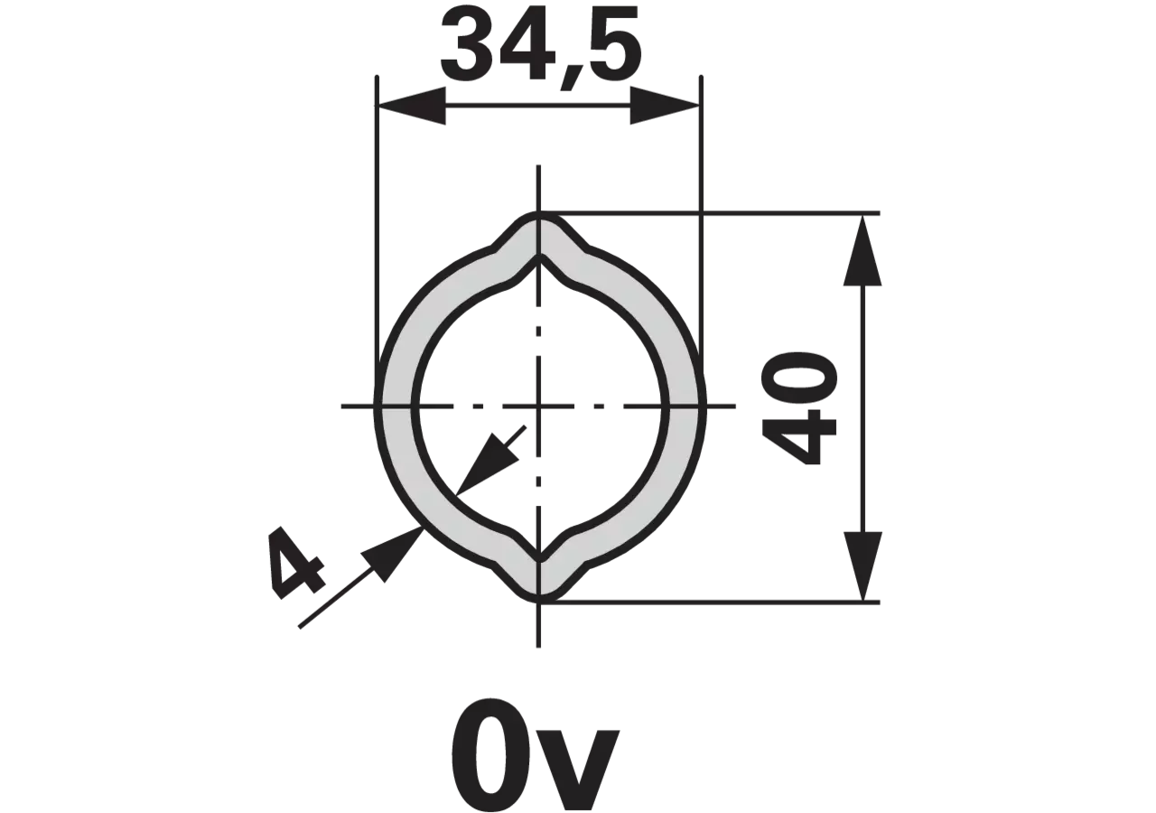 Profilrohr Zitronenprofil 0v, 2,9 m 75.11.00 Walterscheid