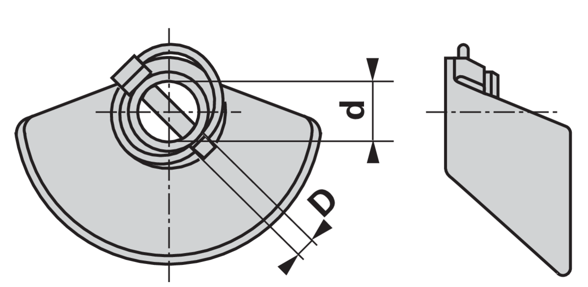 Walterscheid Fangprofil ohne Kugel Kat. 2 mit Klappstecker 12 mm 82646 Walterscheid