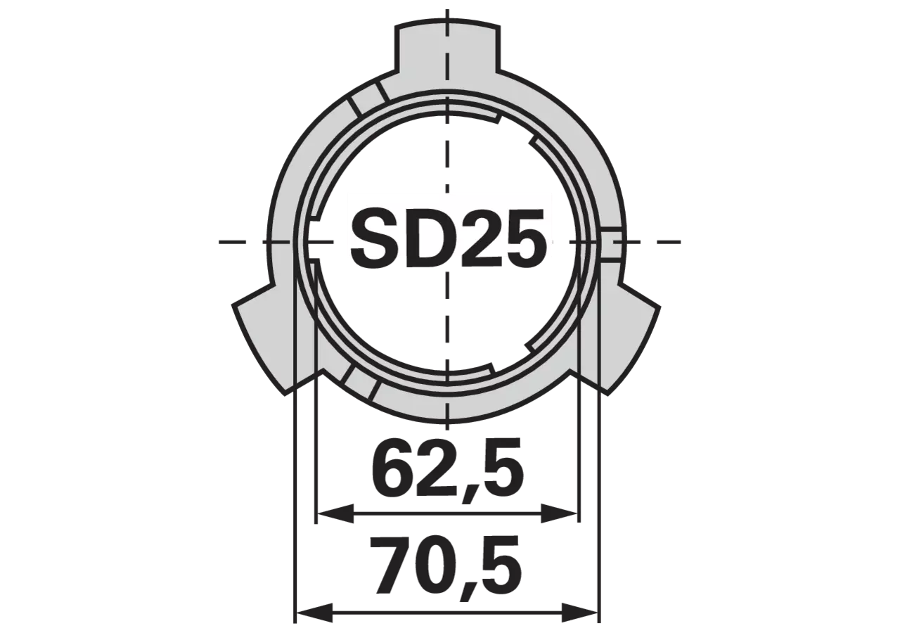 Gelenkwellenschutzhälfte STH25Z, 1.000 mm, innen 8 Rippen Walterscheid