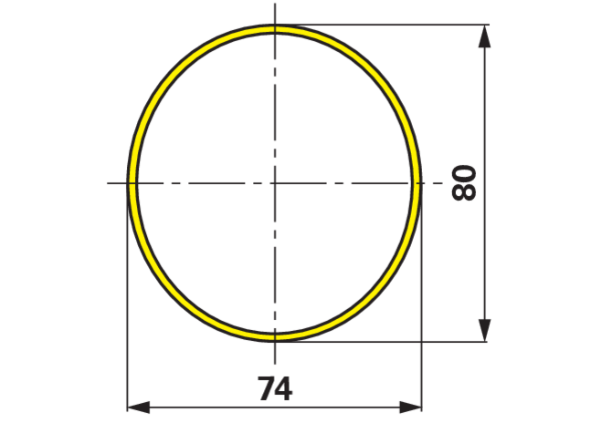 Gelenkwellenschutzhälfte SD25/1, 1.500 mm, innen, für Weitwinkel 85209 Walterscheid