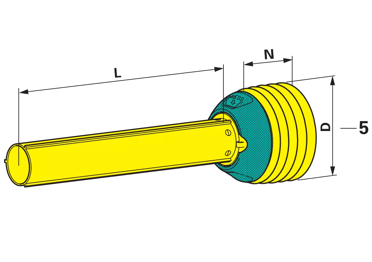 Gelenkwellenschutzhälfte PGH20, 1.500 mm, innen 86201 Walterscheid