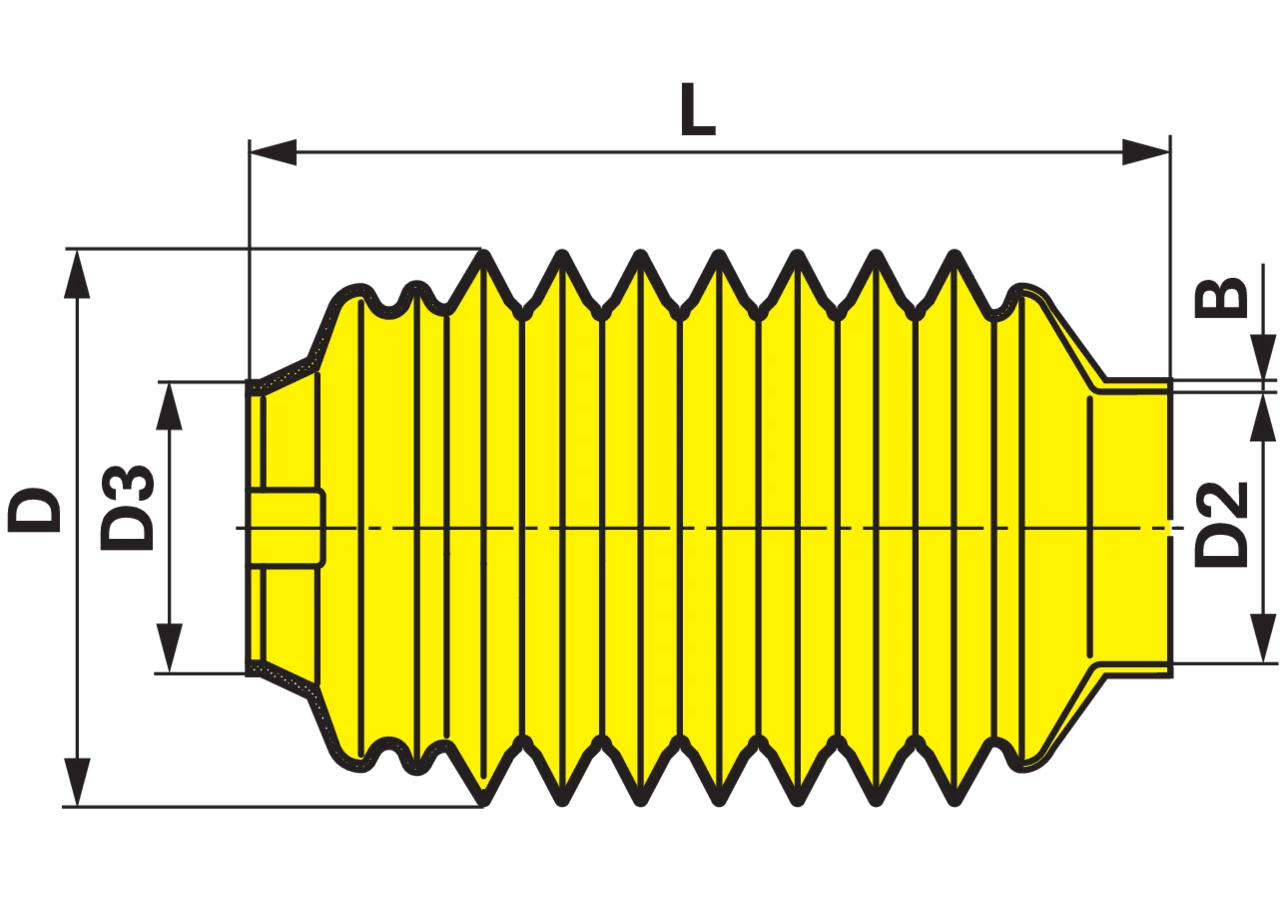 Faltentrichter SC25, Länge 312 mm 85.26.600 Walterscheid