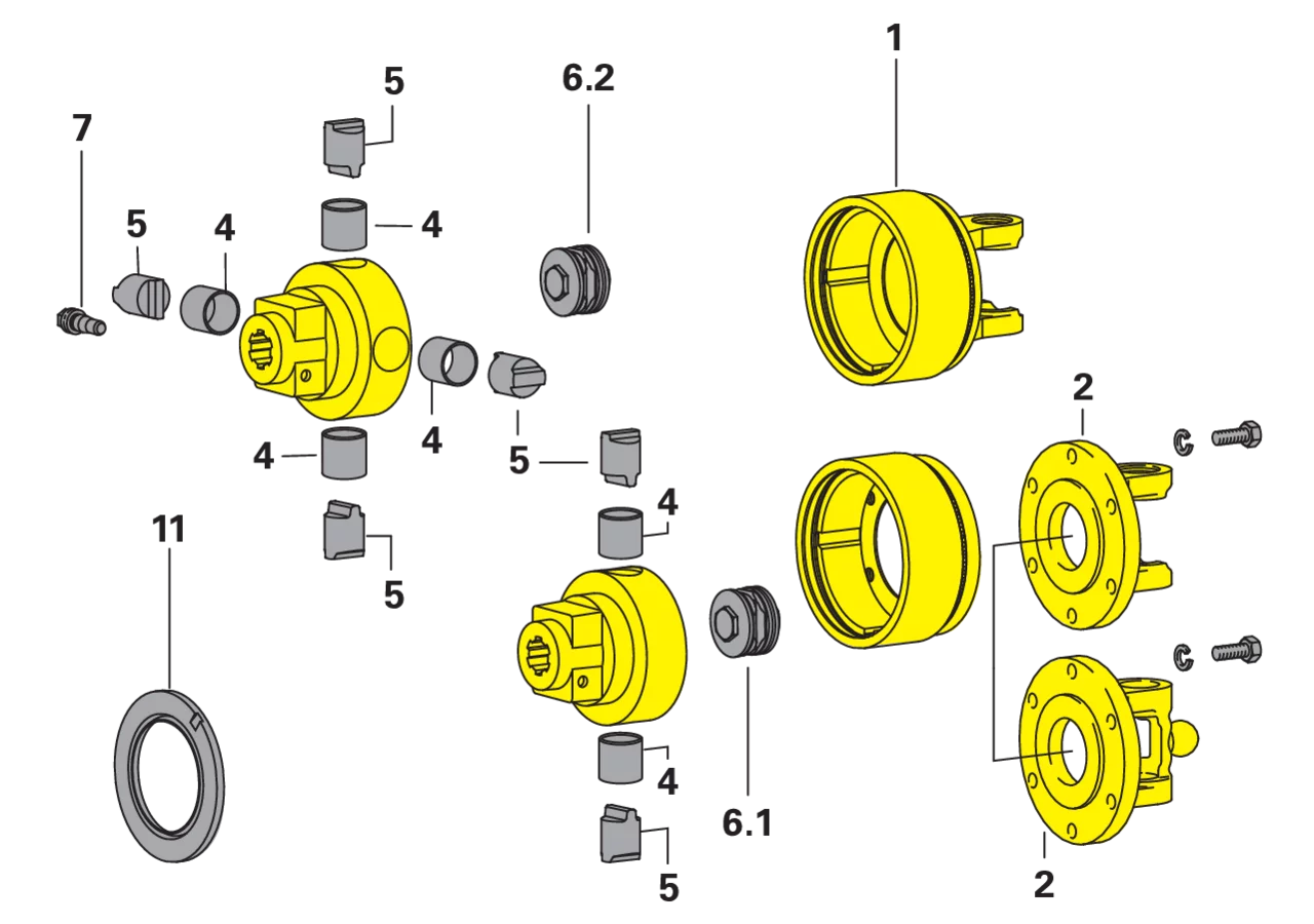 Federpaket 1.200 Nm, K64/12 59.27.02 Walterscheid