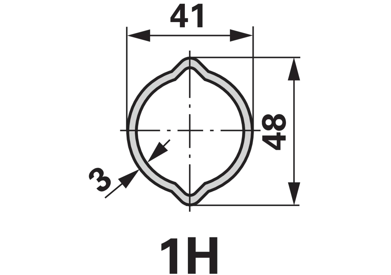 Profilrohr Zitronenprofil 1H 1,4 Meter, 75.15.254 Walterscheid