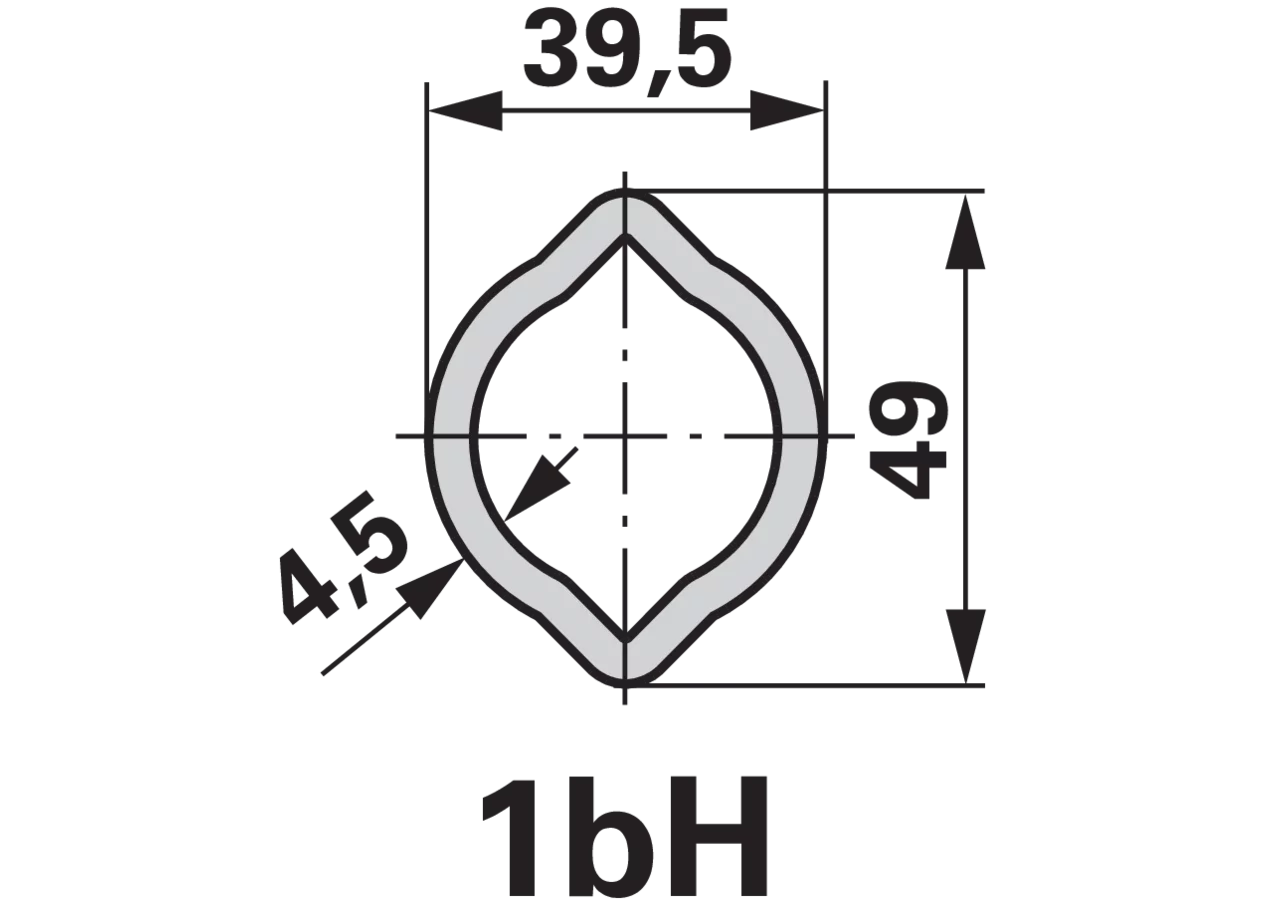 Profilrohr Zitronenprofil 1bH 1,4 Meter, 75.25.186 Walterscheid