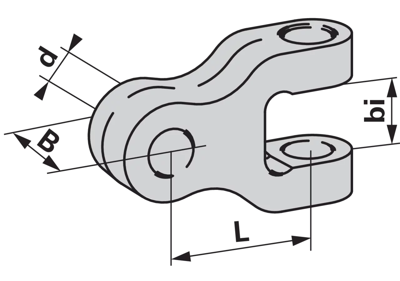 Gabelkopf Kat. 4, 44,7 mm, Länge 110 mm passend zu John Deere Walterscheid