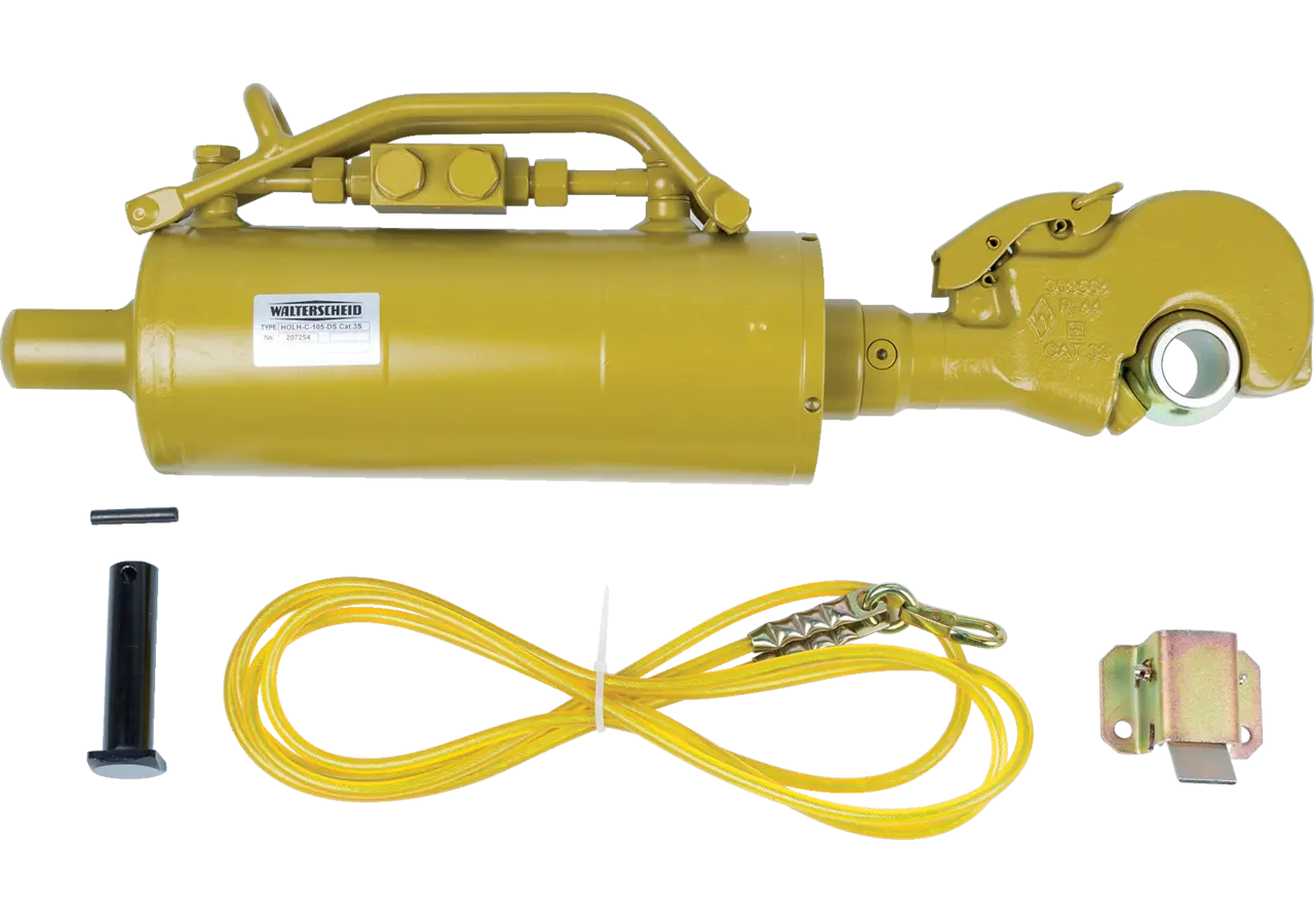 Oberlenker hydraulisch, Kat. 4, 130 mm, Länge 659 mm, mit Haken, ohne Gabelkopf mit Dämpfung Walterscheid