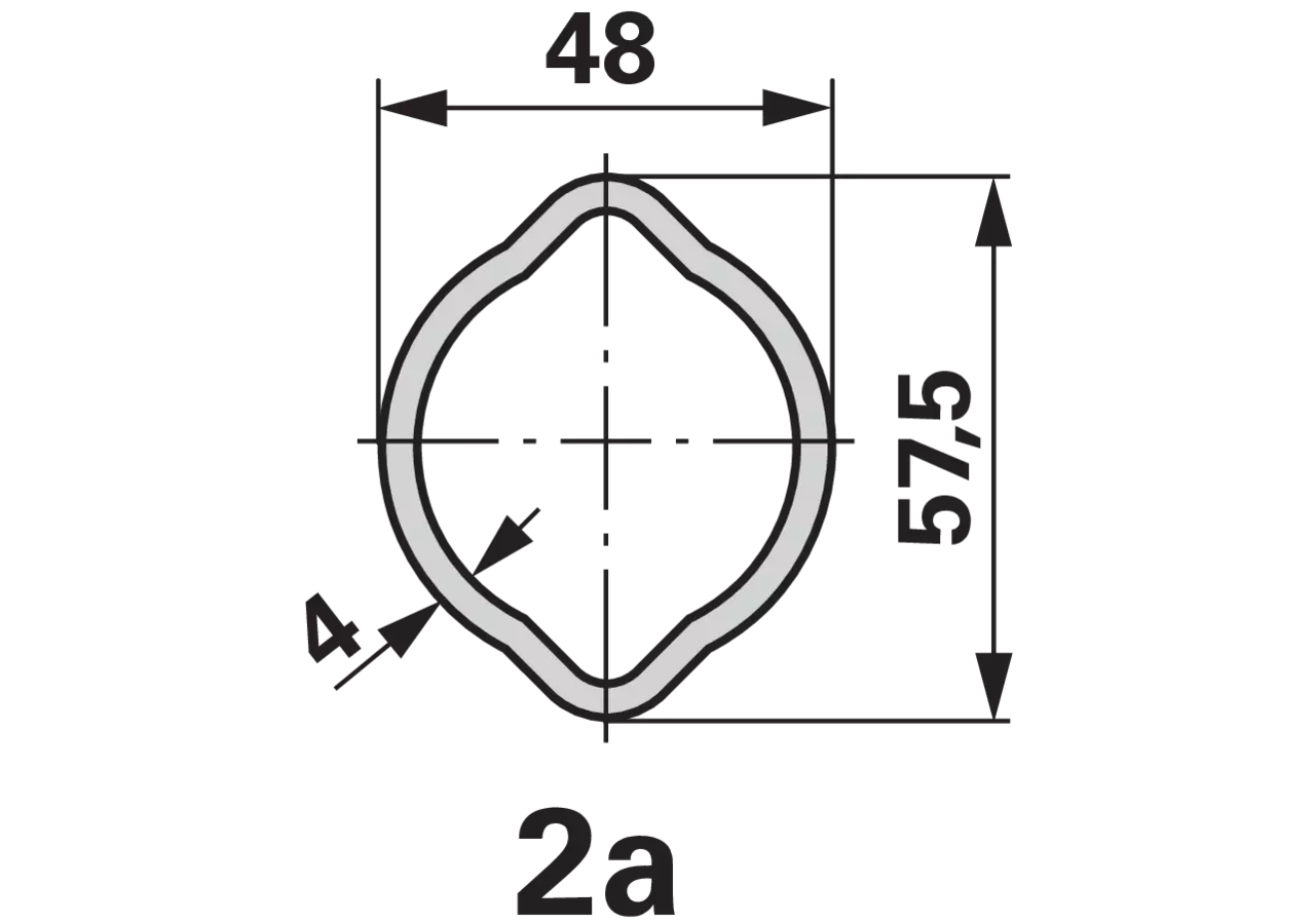 Profilrohr Zitronenprofil 2a 1,4 Meter, 75.35.135 Walterscheid