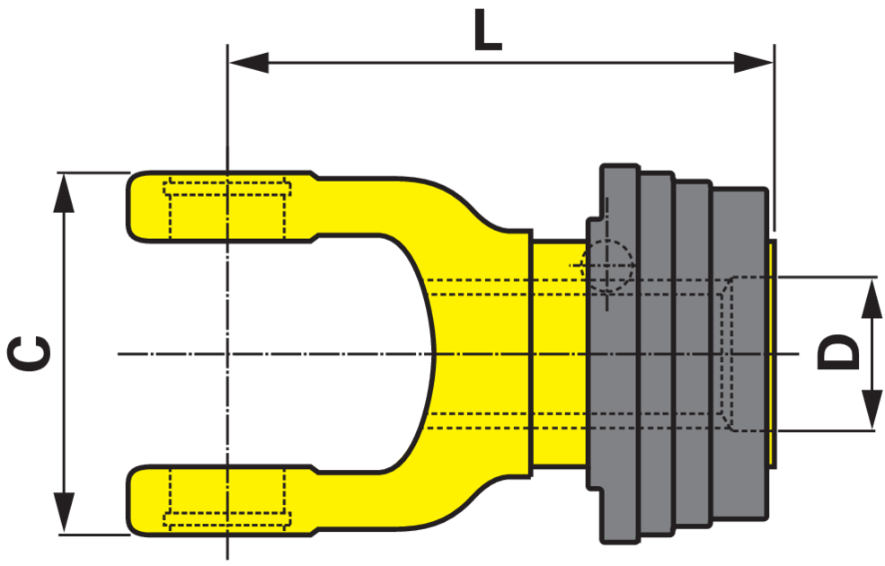 Walterscheid Außengabel mit Ziehverschluss ASGE W2400 1 3/8-6 35.83.30 Walterscheid