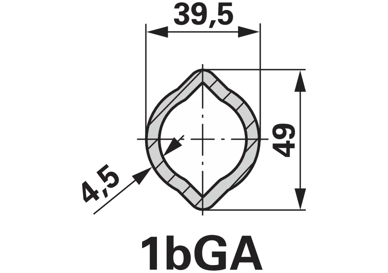 Profilrohr Zitronenprofil 1bGA 1,4 Meter, 75.25.91 Walterscheid