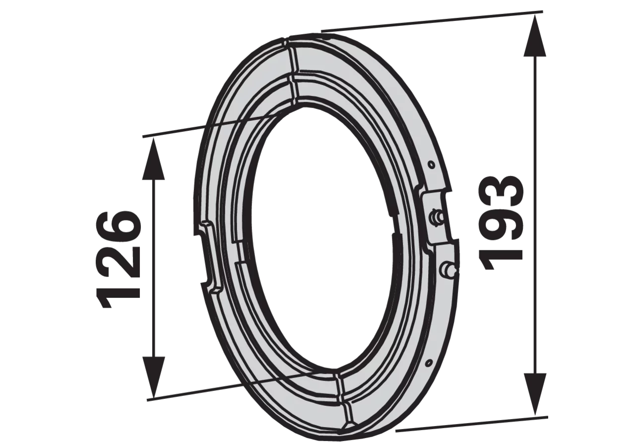 Gleitring W2580, 126 x 193 mm, für Weitwinkeltrichter 82.83.15 Walterscheid