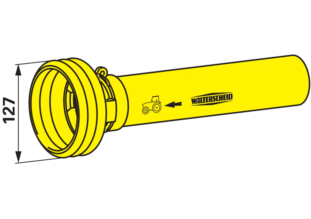 Gelenkwellenschutzhälfte SC05, 1.300 mm, außen für Weitwinkel 85002 Walterscheid