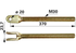 Gabelstange M30, Länge 370 mm GartenShop24 - Hochwertige Gartengeräte