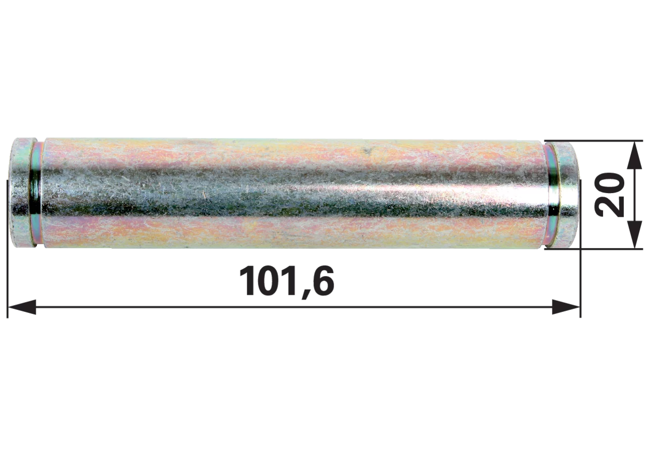 Walterscheid Bolzen für Gabelkopf 308953 – 20 x 101,6 mm Walterscheid