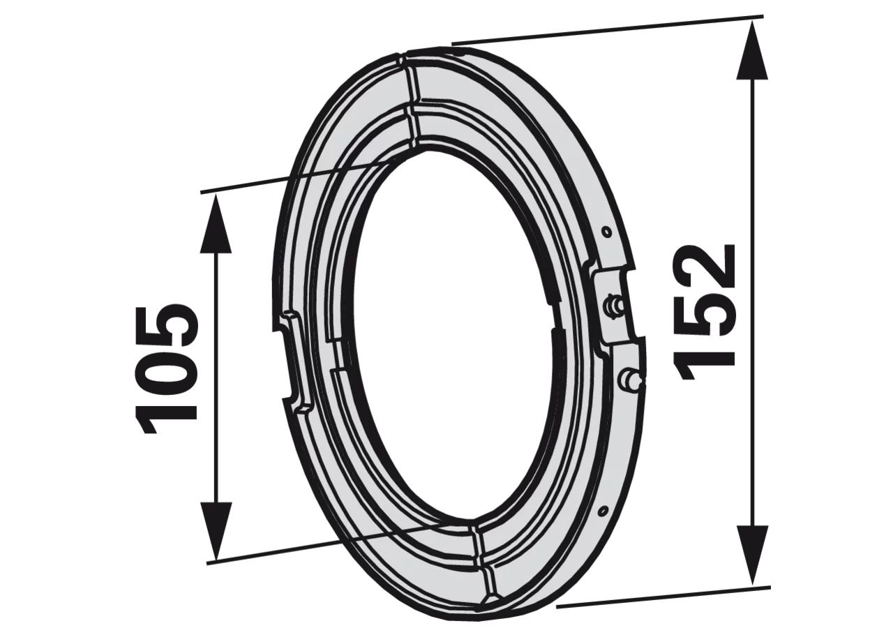 Gleitring W2280, 105 x 152 mm, für Weitwinkeltrichter 82.83.12 Walterscheid