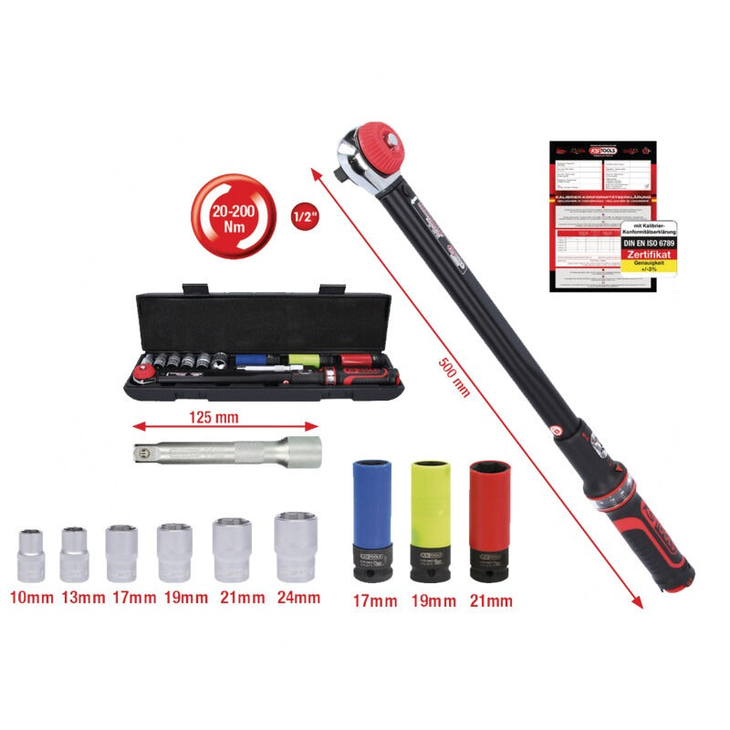KS Tools Drehmomentschlüssel-Set 20-200Nm 1/2'' – Bild 2