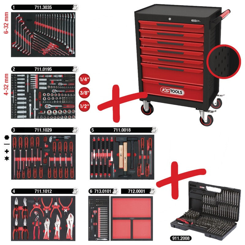 KS Tools Werkstattwagen 7Schubladen, WKZ – Bild 2