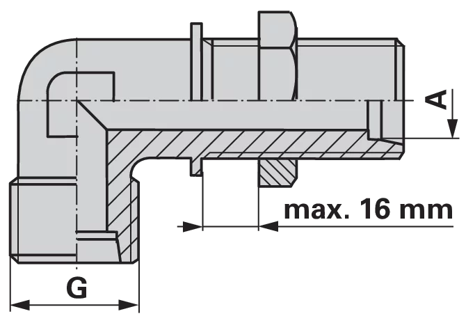Winkel Schottverschraubung WSS 22L GartenShop24 - Hochwertige Gartengeräte
