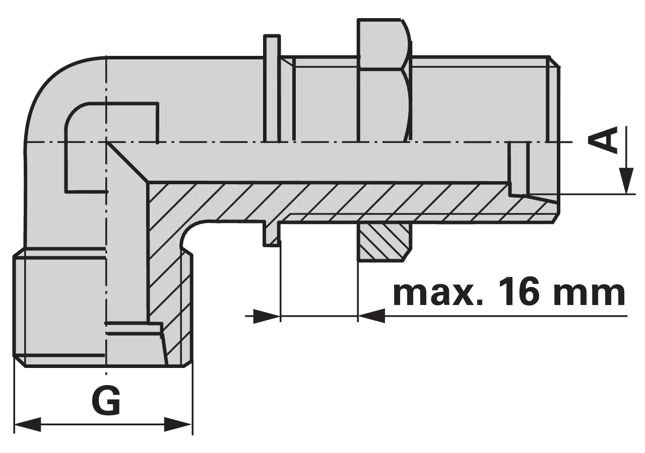 Winkel Schottverschraubung WSS 10S GartenShop24 - Hochwertige Gartengeräte
