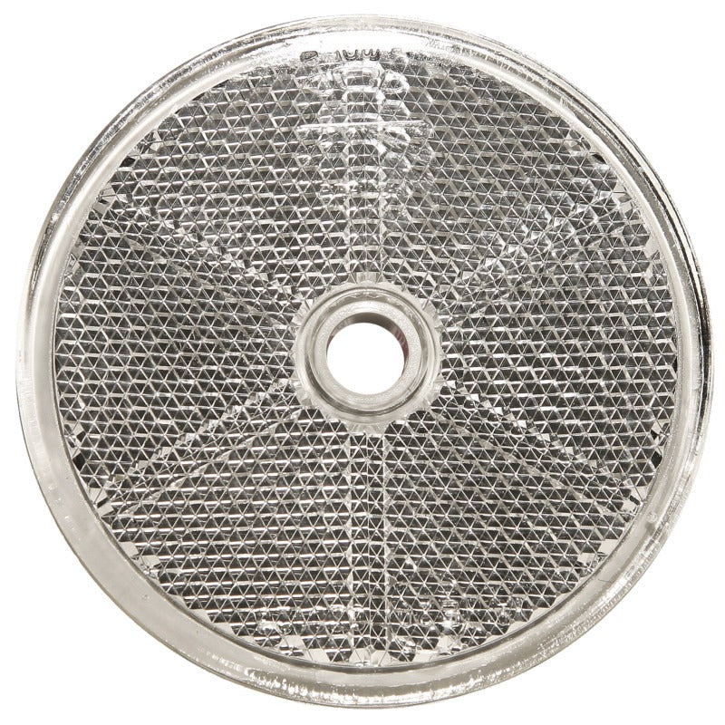 ASPÖCK Rückstrahler rund 60 mm weiß geschr.