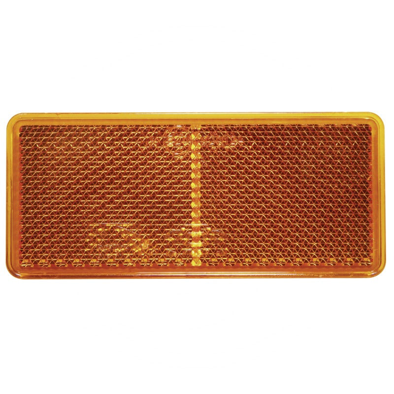 ASPÖCK Rückstrahler 90x40 mm gelb geklebt – Breite 90 mm