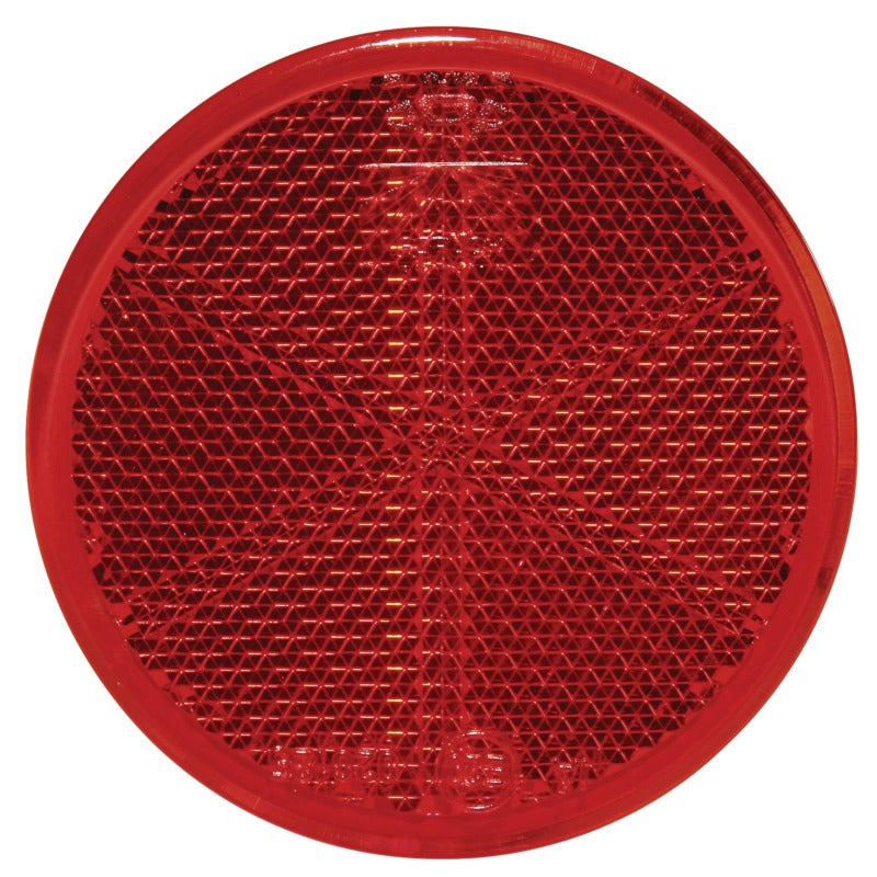 ASPÖCK Rückstrahler rund 60 mm rot geklebt