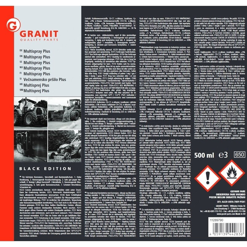 GRANIT BLACK EDITION Multispray Plus 500ml – Bild 2