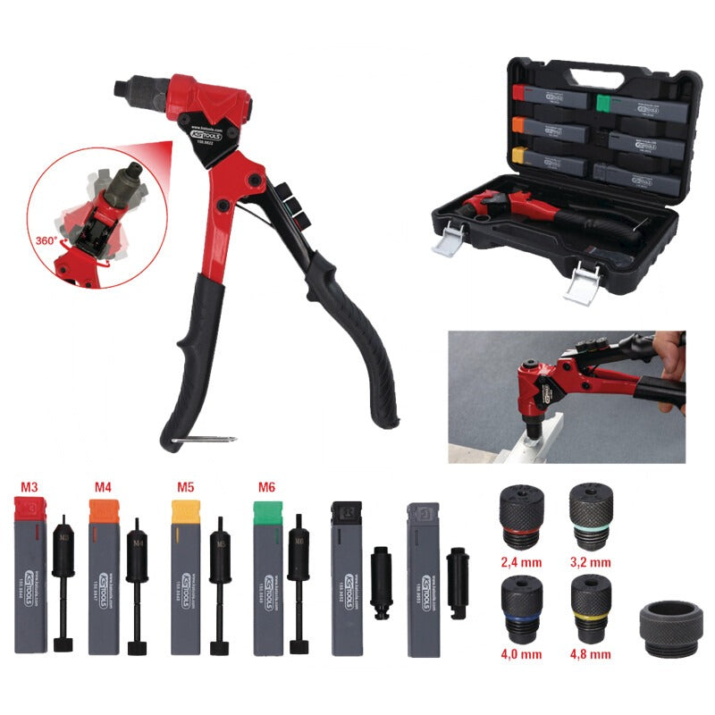 KS Tools 3in1 Handnietzangen-Satz drehbar – Bild 3