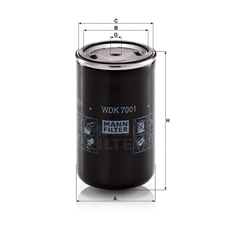 MANN FILTER Kraftstoffilter Gewinde (G) M 12x1,5 MANN FILTER