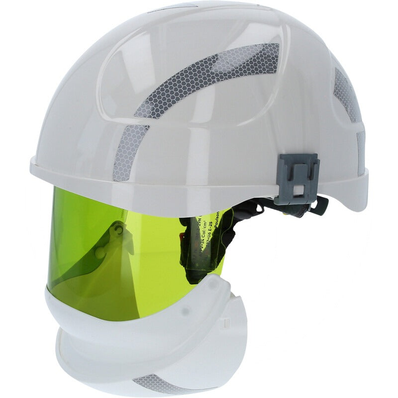 KS Tools Arbeits-Schutzhelm mit Lichtbogenvisier – Breite 250 mm ATPV: 24 CAL/cm2Prüfzertifikat
