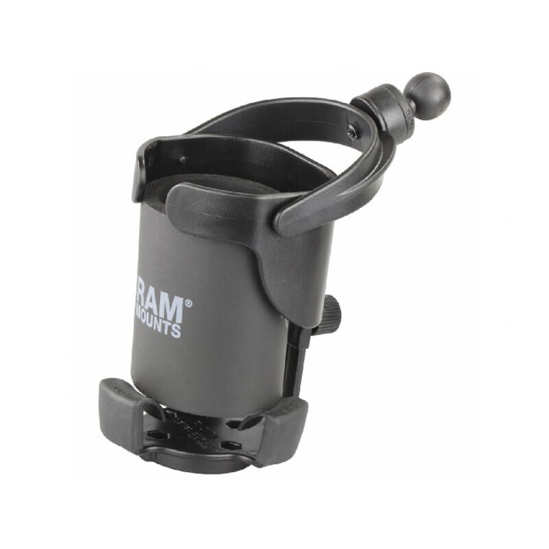 RAM MOUNTS Level Cup XL Becherhalter mit B-Kugel passend für Becher und Flaschen – Breite 66,0 - 88,9 mm – RAP-B-417BU