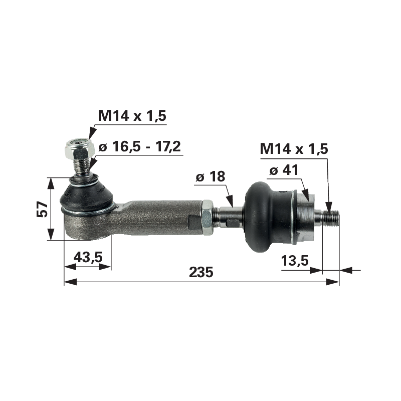 McCormick Kugelgelenk mit Axialgelenk 4203940M92