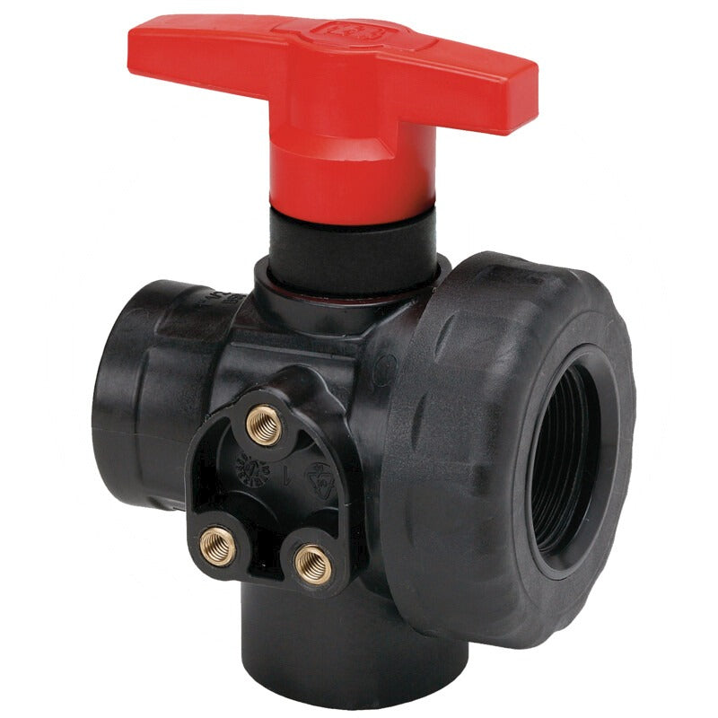 Tecomec 3-Wege Kugelhahn IG 1 1/4" C (mm) 77