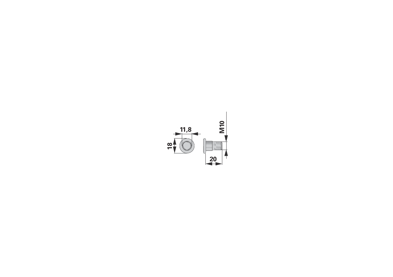 Rändelschraube M10 x 20 mm Fella 478034, 124071 Fella