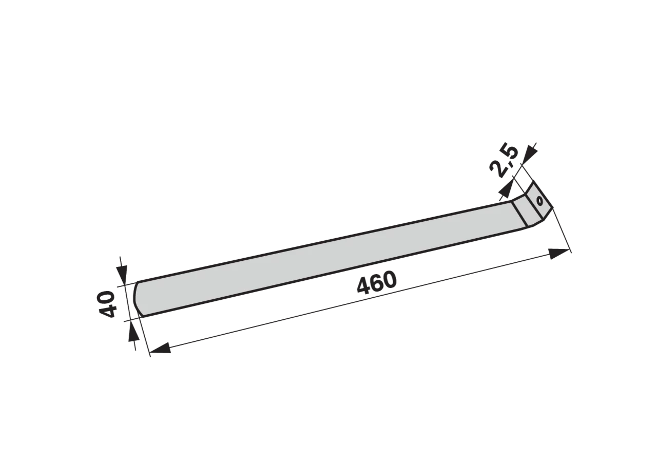 Blattfeder L 460 x B 40 mm Fella 123609 Fella
